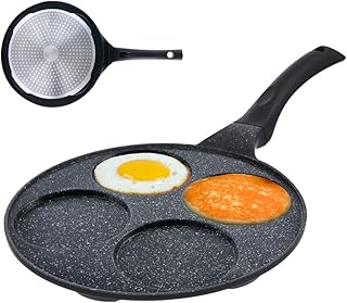 ORION Augenpfanne Spiegelei-Pfanne für 4 Eier Crepepfanne für Gas Induktion Antihaftbeschichtete Ã˜ 27 cm Grande