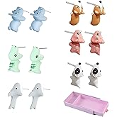 Cute Animal Bite Earring, 3D Cute Dinosaur Earrings for Women - Small and Exquisite for Easy Carrying and Collection,Fashion Simple Handmade Animal Stud Earrings.