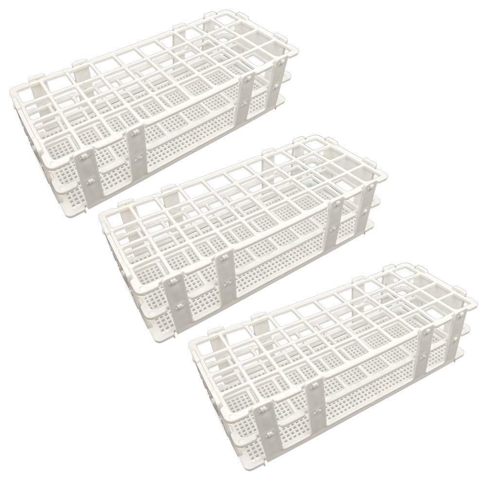 Pocomoco 3 Packs Plastic Test Tube Rack, 40 Holes