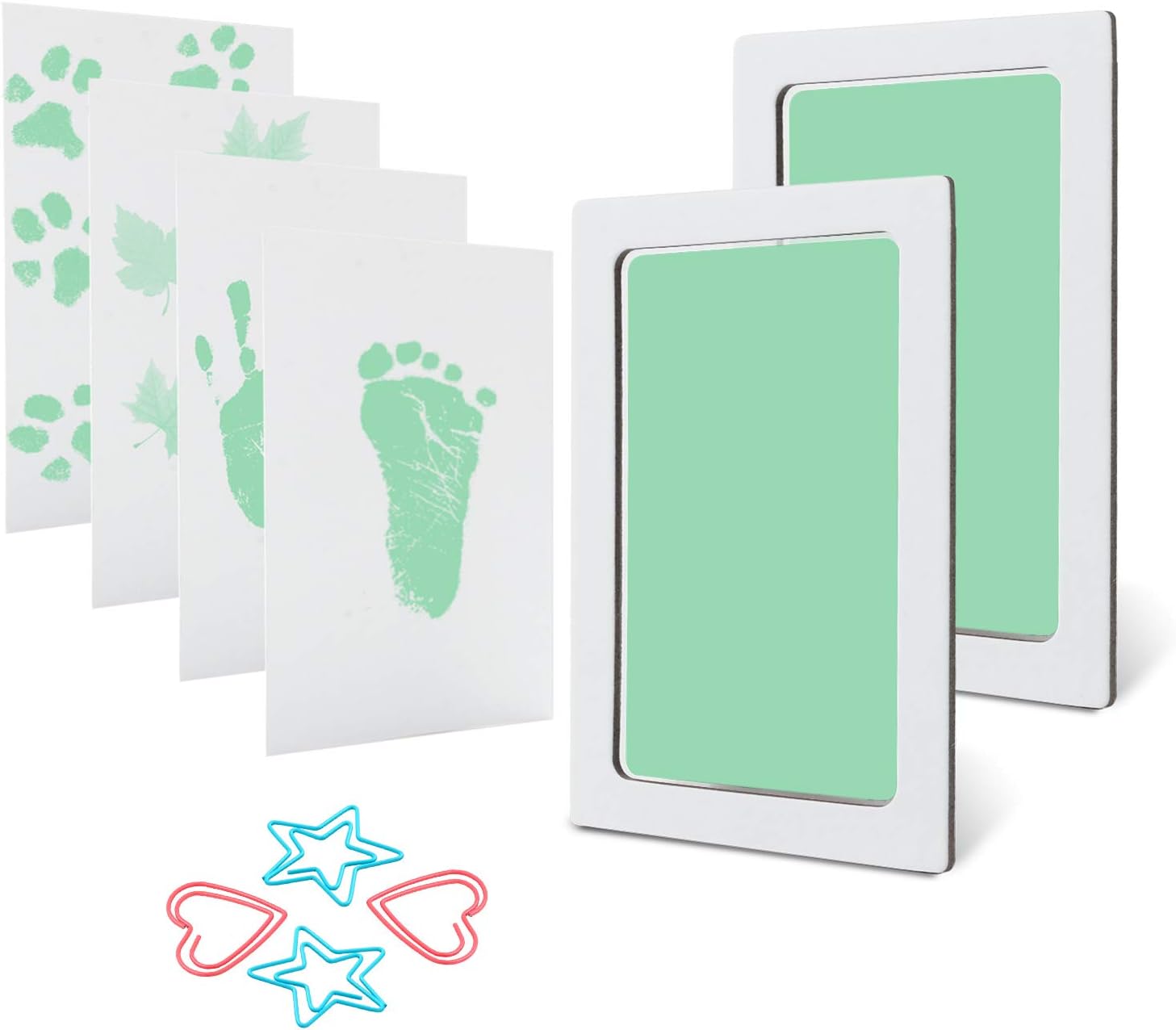 Baby Handprint Footprint Ink Pad Kits Pet Paw Print Ink Kits 2 Packs for Babies and Pets