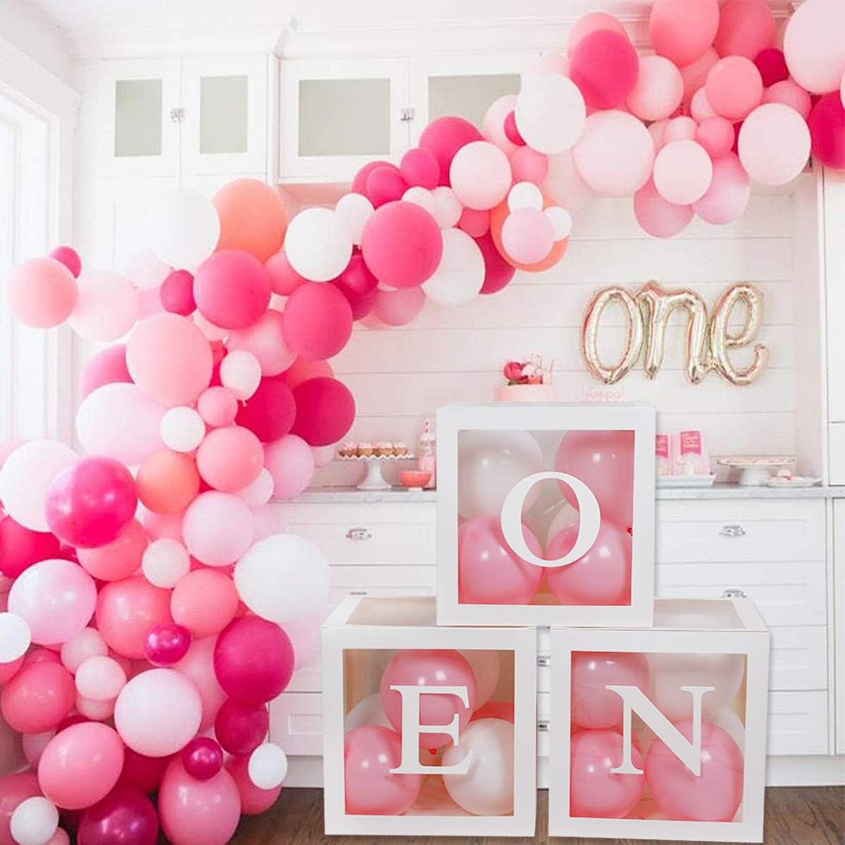 ONE Boxes for 1st Birthday Decorations