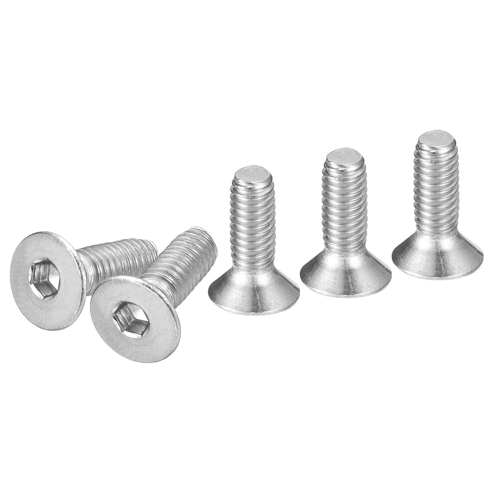 DTGN M4-0.7 x 12mm Flat Head Socket Cap Screws, 100 Pack 304 Stainless Steel Hex Socket Flat Head Screws, Full Thread, Countersunk Bolts โ image 1