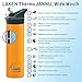 Laken Thermo Kids Vacuum Insulated Stainless Steel Leak Free Sports Water Bottle with Jannu Straw Cap, 17 oz, Blue