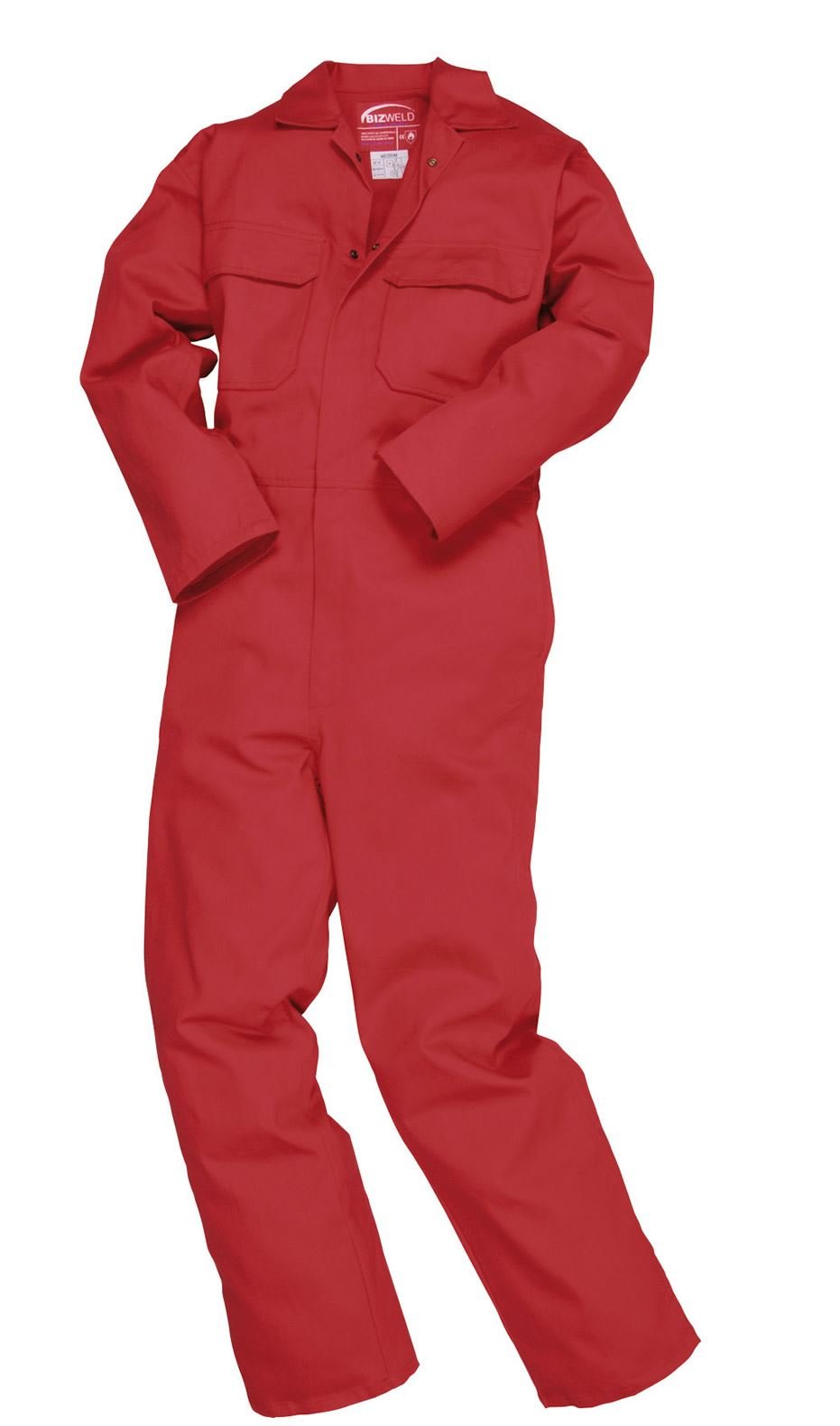 Portwest BIZ1 Men's Protective Workwear Overalls Bizweld FR Coverall Red, Medium