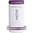 Native Plastic Free Deodorant Contains Naturally Derived Ingredients, 72 Hour Odor Control | Deodorant for Women and Men, Aluminum Free with Baking Soda, Coconut Oil and Shea Butter | Lavender & Rose