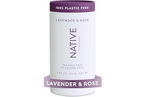 Native Plastic Free Deodorant Contains Naturally Derived Ingredients, 72 Hour Odor Control | Deodorant for Women and Men, Aluminum Free with Baking Soda, Coconut Oil and Shea Butter | Lavender & Rose