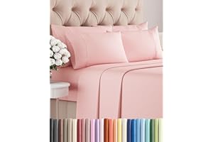 Queen 6 Piece Sheet Set - Cooling & Breathable Bed Sheets - Hotel Luxury Bed Sheets for Women, Men, Kids & Teens - Bedding wi
