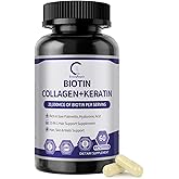 GPGP GreenPeople Biotin | Collagen | Keratin - Hair Growth biotin 20000MCG-Hair, Skin & Nails with Multivitamins & Minerals for Men & Women - 60 Capsules