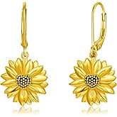 Sunflower Earrings for Women 925 Sterling Silver Sunflower Earrings You Are My Sunshine Earrings Flower Earrings Sunflower Jewelry Gifts for Women