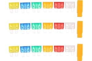 aqxreight 121Pcs Car Vane/Wing Fuse Set Medium Insulation Automotive Parts Boxed 5/10/15/20/25/30Amp Includes Specifications 