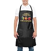 Syhood Chili Cook off Aprons Cook off Prizes Black Bib Aprons for Kitchen Crafting BBQ Drawing Outdoors for Men Women Chili Festivals Decorations