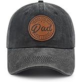 Dad The Man The Myth The Legend Hat for Men, Funny Adjustable Cotton Leather Patch Papa Baseball Cap