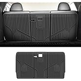 LASFIT Premium Extra Thick Rear Seat Back Covers for Tesla Model Y 2025/2024/2023/2022/2021/2020 | TPE Custom Fit Waterproof Model Y Accessories 5/7 Seater Second Row Back Seat Protector Mat Liner