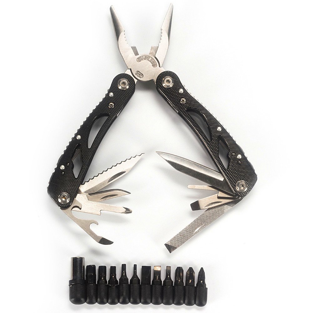 Bogo Arty 13-in-1 Folding Multi Function Plier Kits Stainless Steel Knife Tool with Screwdriver Set