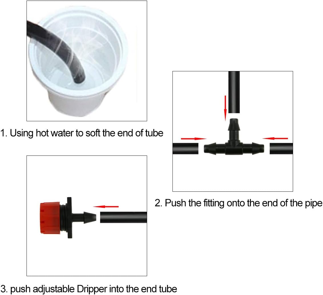 TedGem Kit de riego por goteo, sistema de riego automático DIY con ...