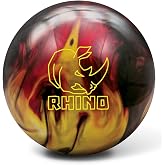 Brunswick Rhino Bowling Ball, Red/Black/Gold, 10 lb