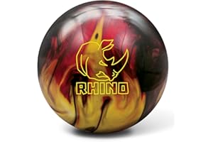 BRUNSWICK BOWLING PRODUCTS Brunswick Rhino Bowling Ball, Red/Black/Gold, 10 lb