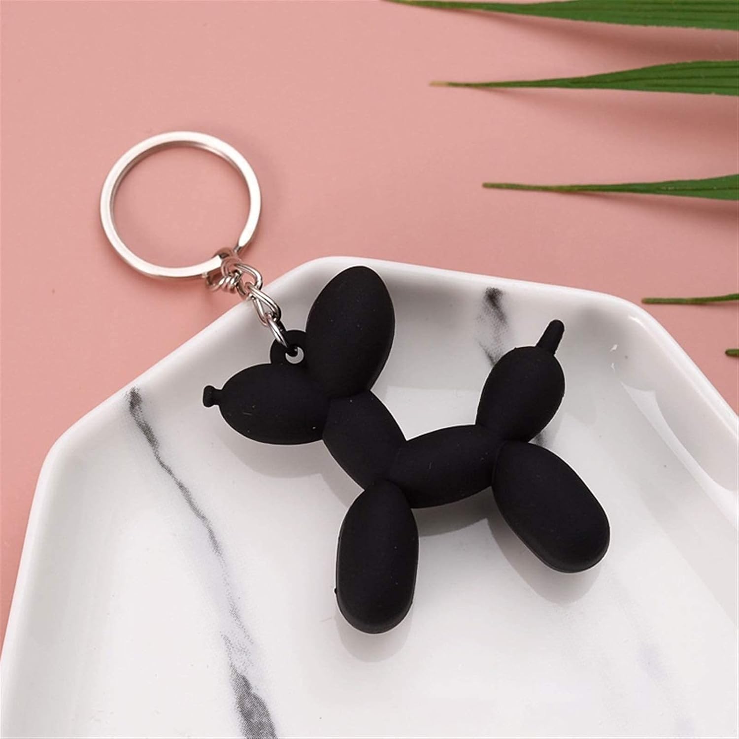 Keychain Colorful Balloon Dog Keychain for Man Soft Rubber PVC Cute