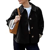 TITOMD Womens Cropped Trench Coat Spring Fashion 2026 Winter Jackets Lightweight Outfit Single Breasted Trendy Outwear