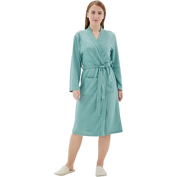 Slenderella Ladies Button Up Coral Fleece Dressing Gown Bath Robe with  Waffle Detail Medium (Blue) at Amazon Women's Clothing store