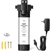 iSpring UVF20 Whole House LED UV Water Filter, 3/4" MNPT Inlet Outlet | Up to 12 GPM, Mercury-Free, Up to 11 Years Long-Life LED UV Water Purifier with Built-in Automatic Flow Control
