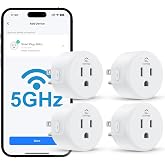 EIGHTREE 5GHz Smart Plug 15A WiFi Outlet Works with Alexa &amp; Google, 4 Packs | Smart Home WiFi Plug with Remote Control &amp; Group Control, Timer Outlet with Schedule, Dual-Band WiFi Outlet, No Hub Required