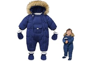 UVIPC Baby Toddler Winter Thick Coat Snowsuit Snow wear Romper Footie Outwear with Hooded