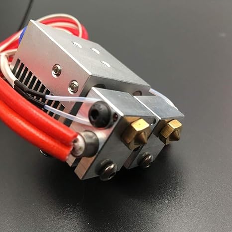 Amazon Co Jp 2アウト押出機デュアルカラーすべてのメタルキメラhotendキットマルチ押出v6デュアル押出機中で2 サイズ 12v 40w ホーム キッチン