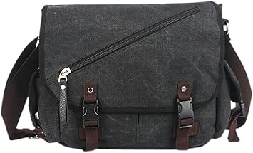 Amazon Co Jp メンズ 男 バッグ ショルダーバッグ ポシェット 肩掛け 斜めがけかばん 帆布バッグ メッセンジャーバッグ カジュアル 学生通学バッグ 旅行用バッグ ブラック 文房具 オフィス用品