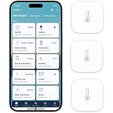 Aqara Zigbee Temperature and Humidity Sensor-3 Pack, Wireless Thermometer Hygrometer for Home Automation, Remote Monitoring,
