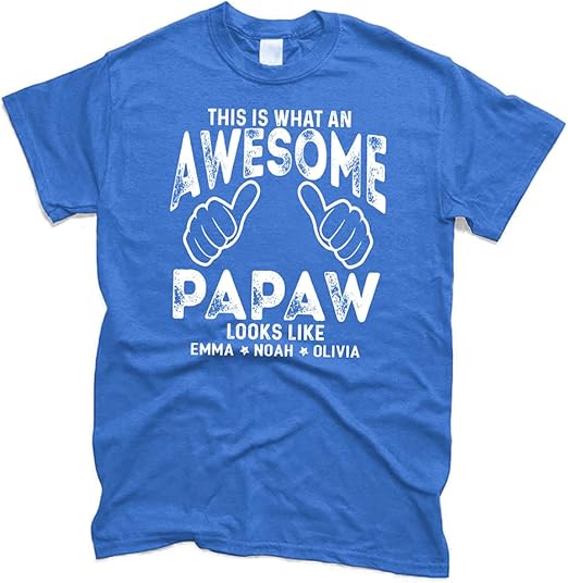 papaw shirts with grandkids names