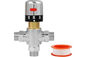 Gangang Tempcontrol G1/2 Solar Energy Brass Thermostatic Water Mixing Valve(Thermostatic Valve A) (Thermostatic Mixing Valve)