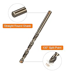 HARFINGTON 10pcs Cobalt Jobber Drill Bits 5.2mm