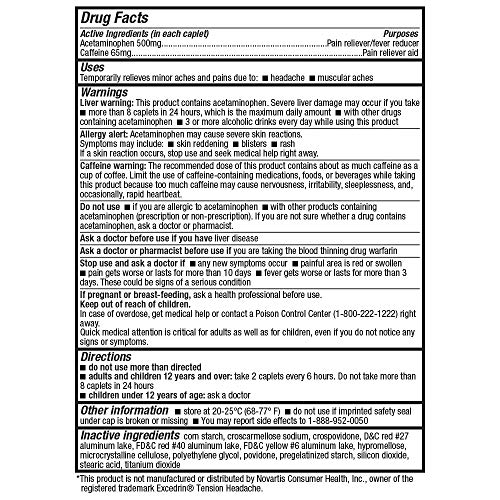 HealthA2Z Tension Headache Relief, Aspirin Free, Compare to Excedrin