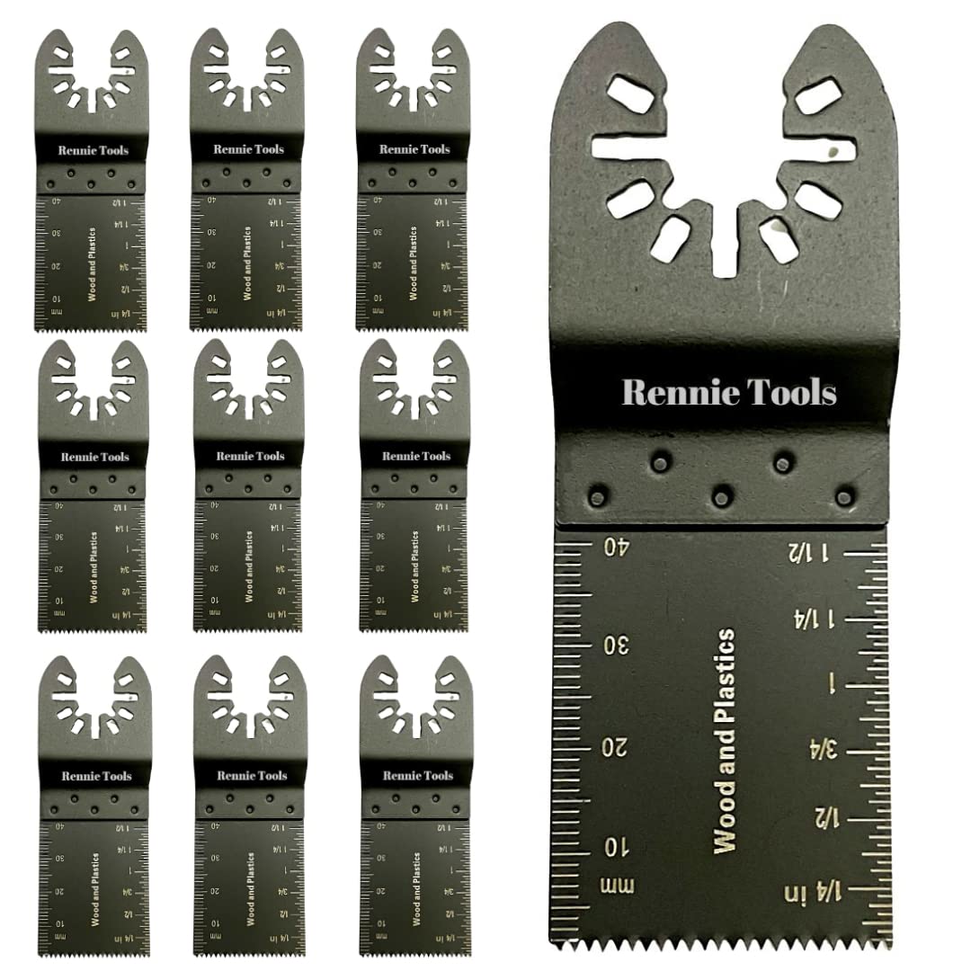 Rennie Tool Company 35mm Wood Cutter Saw Blades Set Compatible with Dremel Fein Multimaster Makita Etc Oscillating Multi Tool Pack of 10