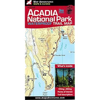 Acadia National Park Waterproof Trail Map, Maine Acadia National Park Waterproof Trail Map, Maine