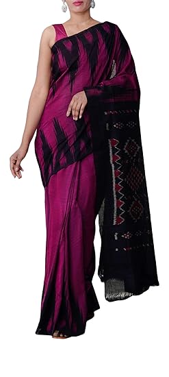 ODISHA HANDLOOM Womens Cotton Saree (Pink)