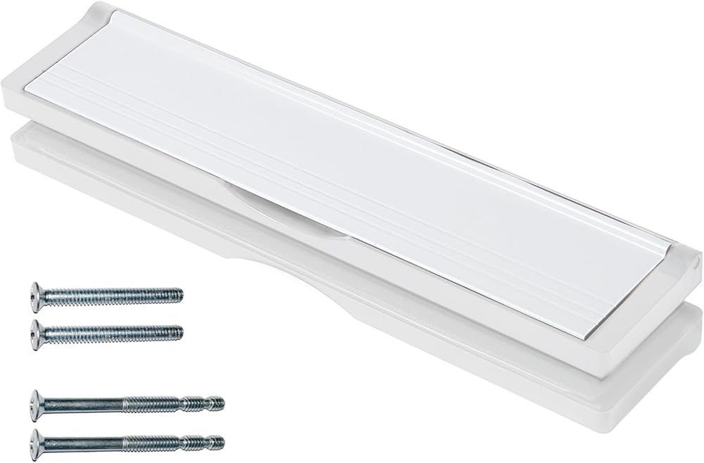 Keypak 12in Sleeved Door Letter Box Anti-Snap Flap Draught Excluder White