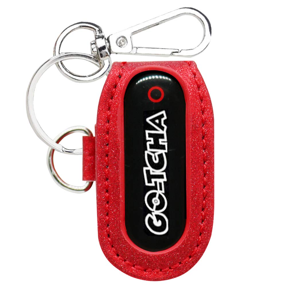 Logity Case for Go-Tcha, Go-Tcha Keychain, Go Tcha case cover, Go- Tcha Accessories with Keychain Carabiner, Glitter Red