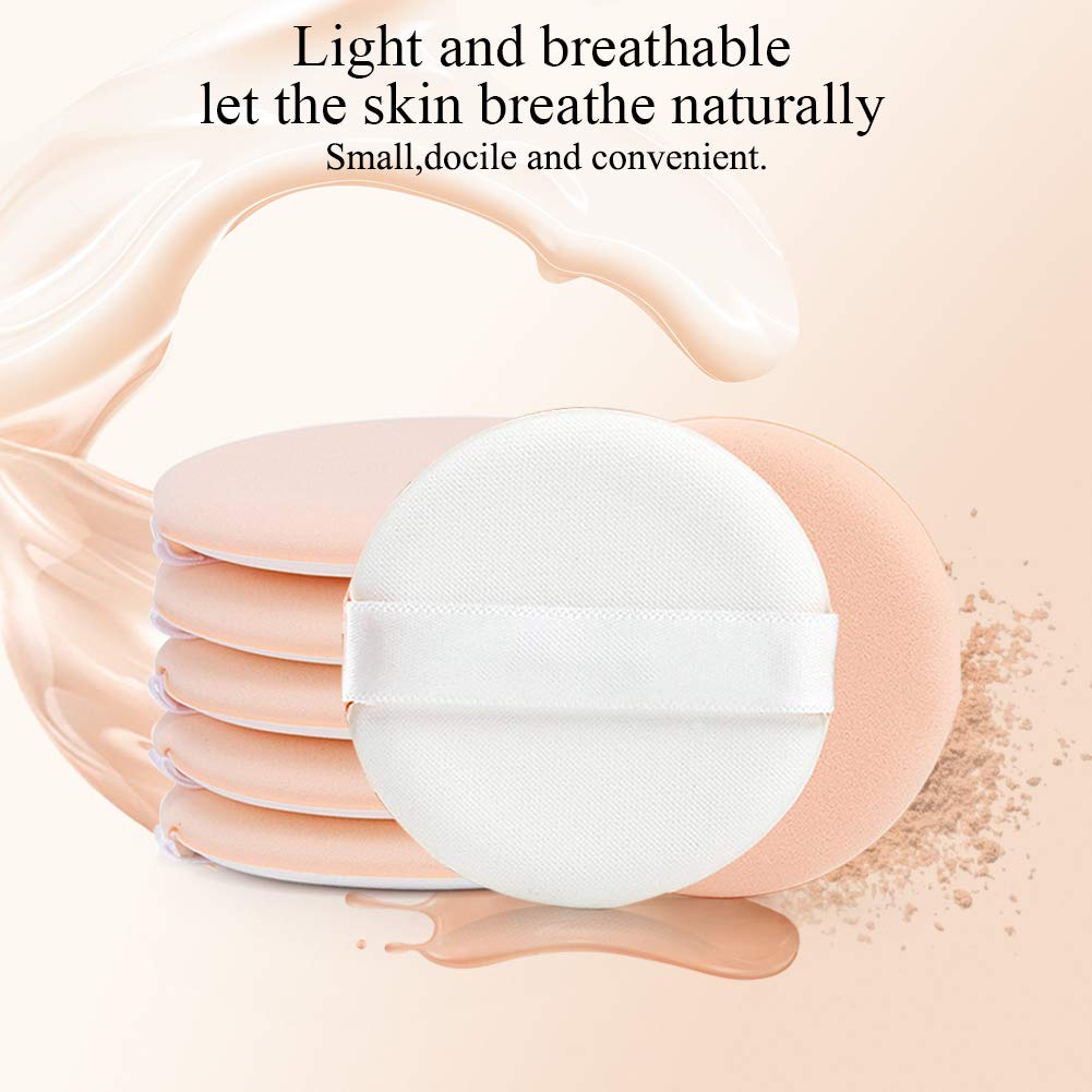 BEAKEY 12 Pcs Round Makeup Sponges with Air Cushion Powder Puff, Latex-free Blending Sponge and Makeup Puff for Liquid Foundation, Cream, Powder, Concealer (6 Sponges+6 Puffs) : Beauty