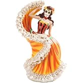 Pacific Giftware Orange Day of The Dead Dancer Figurine DOD Home Decor