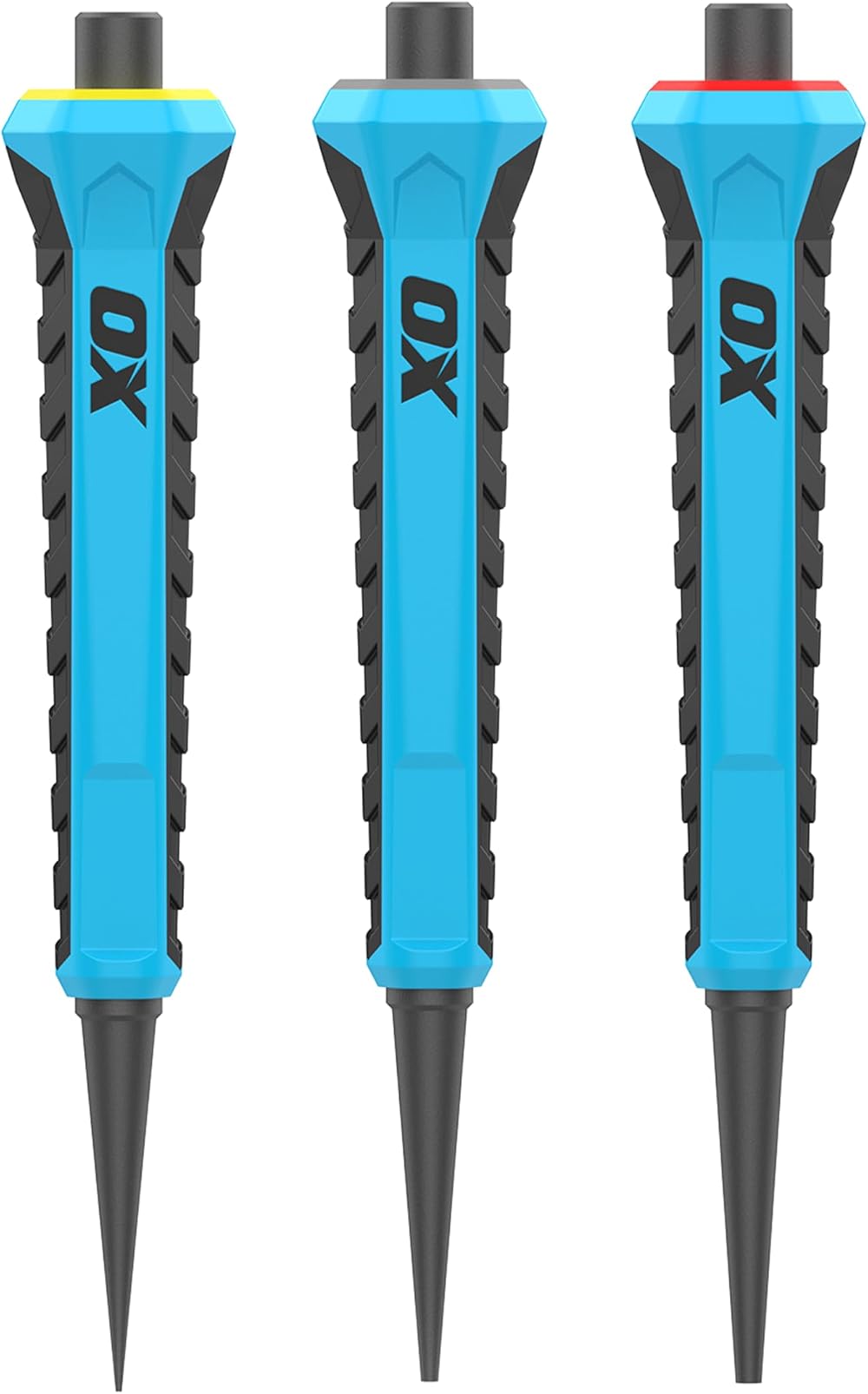OX Tools OX Pro Nail Punch 3 Pack 0.8mm 1.6mm 2.4mm Forged Steel