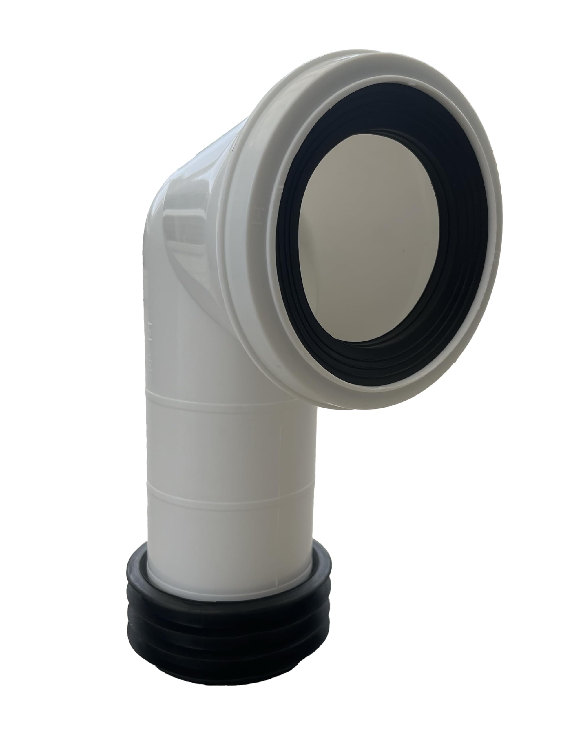 PlumbEZ Bent WC Toilet Pan Connector 4'' (100mm/110mm) - 90 Degree Essential Toilet Seal, Rigid Waste Pipe Connector and Pan Connector, Ideal for Efficient Toilet Waste Management