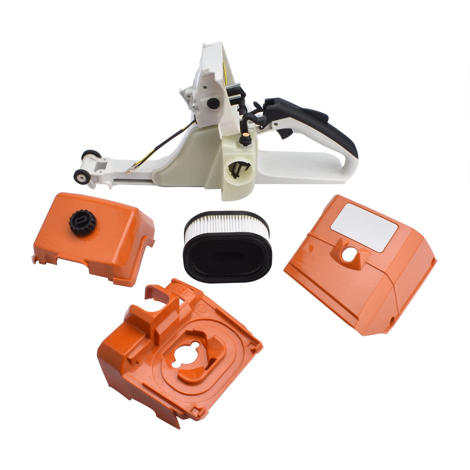 Cancanle Gas Fuel Tank Rear Handle with Air Filter & Cover Base for STIHL MS440 044