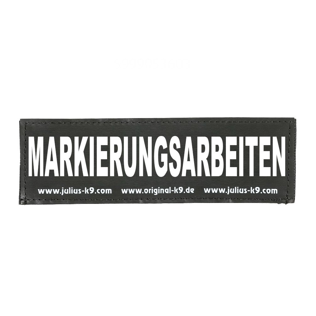 Interchangeable Patches, 1 pair, MARKIERUNGSARBEITEN, Size: Large, Black — image 1