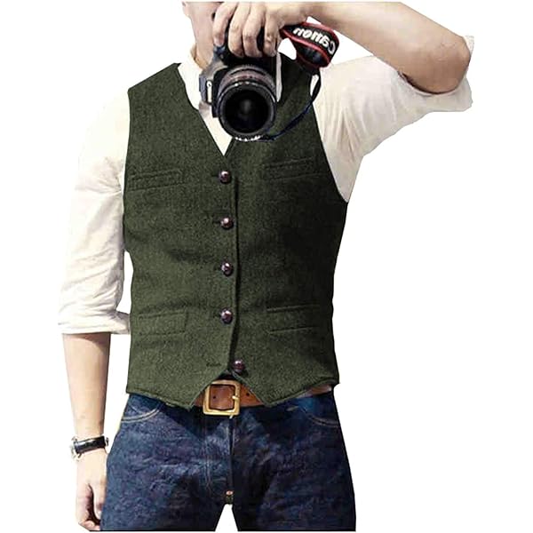 KBOPLEMQ Men's Traditional Summer Suit Vest Plain Slim Fit V-Neck Sleeveless Gilet Formal Classic Vests With Buttons Tuxedo Business Vest Wedding Suit - View #5