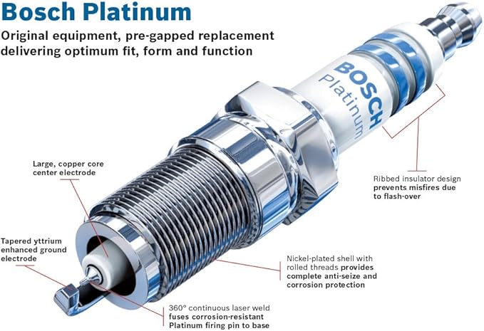 Amazon Com Bosch 4458 Hgr8dqp Platinum 4 Spark Plug Pack Of