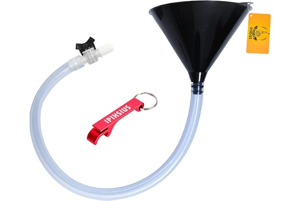 iPihsius Beer Bong, Tube and Funnel with Flow Valve, Single Header, Black | Max hold 60 oz What You Drink, Drinking Funnel In