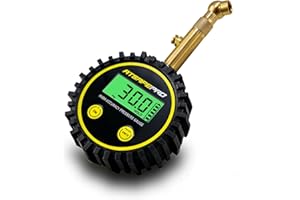 Digital Tire Pressure Gauge for Low Pressure Tires - 0-30 PSI ±0.5% Accuracy, Backlit LCD with 4 Units & Battery Indicator, 3