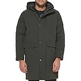 DKNY Men's Water Resistant Hooded Logo Parka Jacket